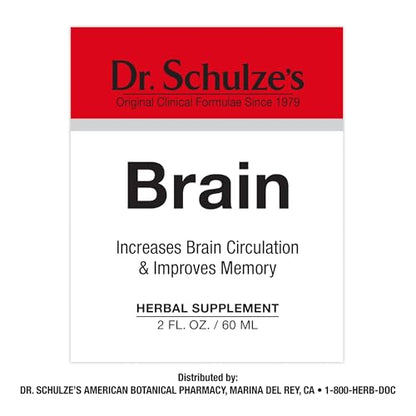 Brain Formula 2 oz. - Vegan and Wild-Harvested | Stimulates Circulation and and Improved Dr. Schulze'sBuy Supplements Australia