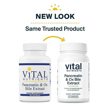Vital Nutrients Pancreatin and Ox Bile Extract | Natural Digestive Enzyme Vital NutrientsBuy Supplements Australia