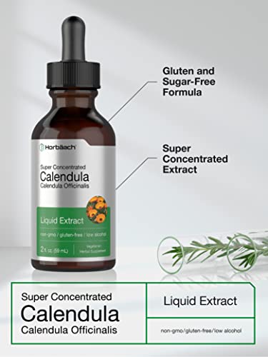Calendula Extract Tincture | 2 fl oz | Vegetarian, Non-GMO, Gluten Free Liquid Supplement HorbäachBuy Supplements Australia