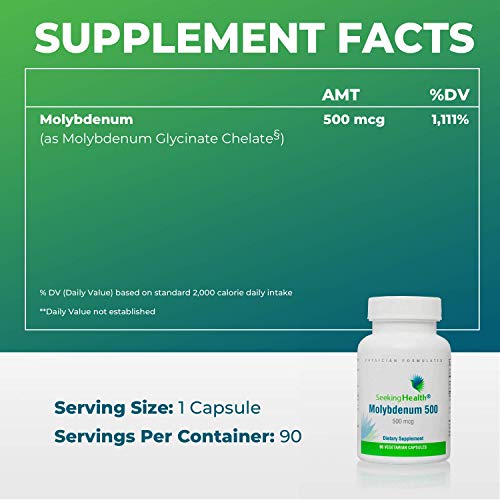 Seeking Health Molybdenum 500, Molybdenum Glycinate Chelate Supplement Seeking HealthBuy Supplements Australia