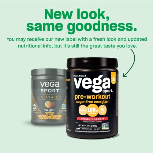 Vega Sport Sugar Free Pre-Workout Energizer, Berry - Pre Workout Powder for Women VegaBuy Supplements Australia