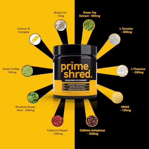 PrimeShred Fat Burner Pills for Men, Triple Action Weight Loss Supplement with Caffeine PrimeShredBuy Supplements Australia