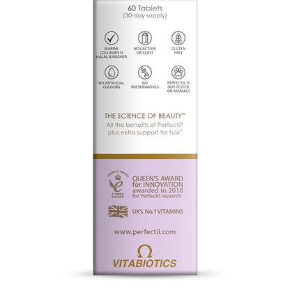 Perfectil Vitabiotics Multivitamin | Hair Growth and Thickening Formula | Supports Thicker, Healthy Hair | Vitamin D, E, Collagen, Biotin, and More PerfectilBuy Supplements Australia
