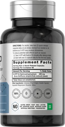 5HTP 400mg | 120 Capsules | 5-HTP Extra Strength Supplement | Non-GMO, Gluten Free HorbäachBuy Supplements Australia