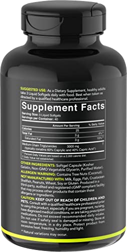 Sports Research Keto MCT Oil Capsules derived from Coconut Oil | Keto Fuel for The Brain Sports ResearchBuy Supplements Australia