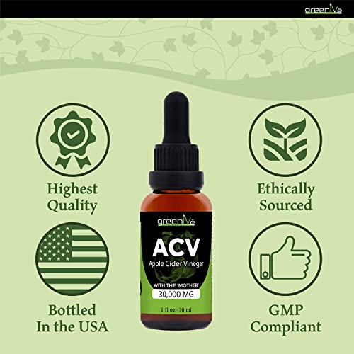 GreenIVe ACV Drops Apple Cider Vinegar Tincture with The Mother Weight Management GreenIVeBuy Supplements Australia