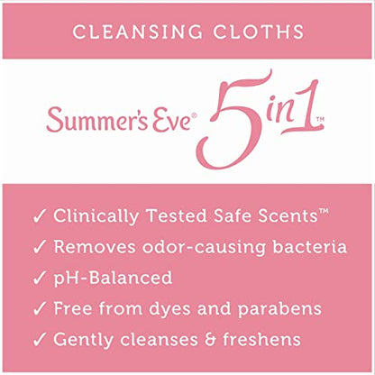 Summer's Eve Sheer Floral Daily Refreshing Feminine Wipes, Removes Odor, pH balanced Summer's EveBuy Supplements Australia
