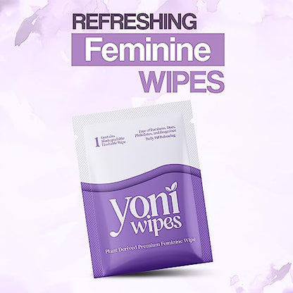 Yoni Wipes - 30 Count Biodegradable & Flushable Feminine Wipes, pH-Balanced, Aloe Vera & Vitamin E Yoni WipesBuy Supplements Australia