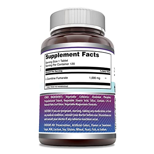 Amazing Formulas L-Carnitine Fumarate 1000Mg 120 Tablets Supplement | Amino Acid Amazing NutritionBuy Supplements Australia