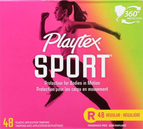 Playtex Sport Tampons, Regular Absorbency, Fragrance-Free - 48ct (Packaging May Vary) PLAYTEXBuy Supplements Australia