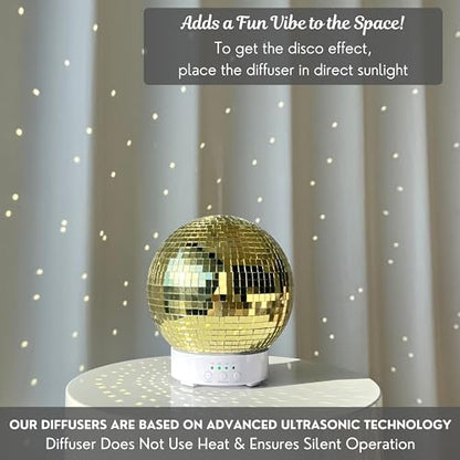 Disco Ball Diffuser Rotating - 300 ML Mirror Ball Oil Diffuser, Essential Oils Diffusers for Home SCANDINORDICABuy Supplements Australia