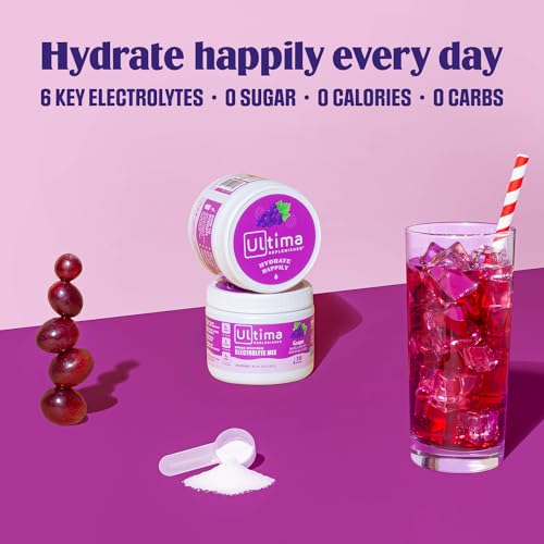 Ultima Replenisher Daily Electrolyte Drink Mix – Grape, 30 Servings – Hydration Powder Ultima ReplenisherBuy Supplements Australia