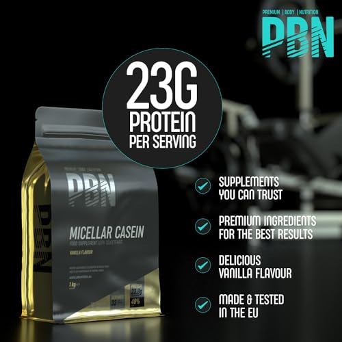 PBN - Premium Body Nutrition Micellar Casein Vanilla 1kg Pouch Premium Body NutritionBuy Supplements Australia