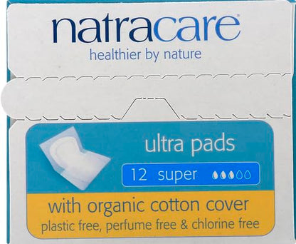 Natracare Pads Ultra Super Wings, 12 ct NATRACAREBuy Supplements Australia