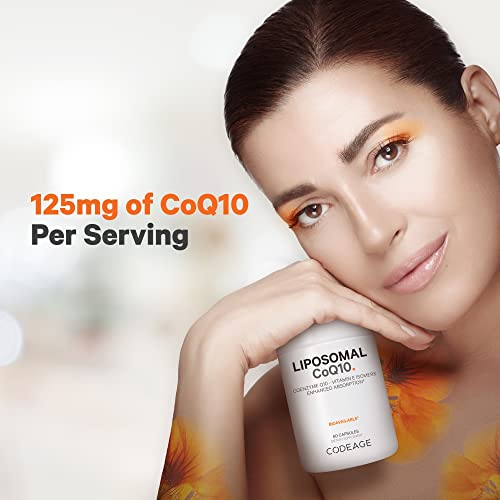 Codeage Liposomal CoQ10 Supplement - Vitamin E Isomers Tocopherols - 125mg Coenzy CodeageBuy Supplements Australia