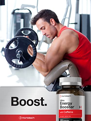 Ultra Energy Supplement | 120 Capsule Pills | with Caffeine & Vitamin B12 | Daily Energy Booster HorbäachBuy Supplements Australia