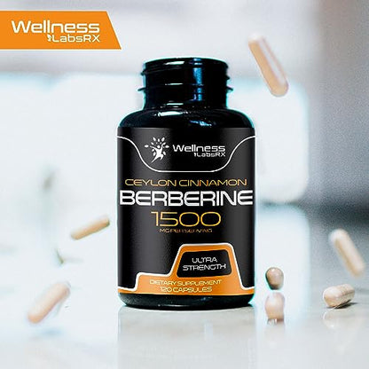 WELLNESS LABSRX Berberine Supplement 1500mg - Liposomal Berberine with Ceylon WELLNESS LABSRXBuy Supplements Australia