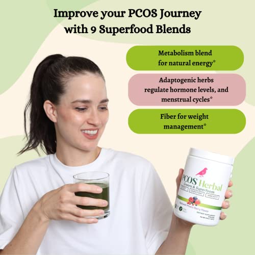 PCOS Herbal Green Superfood Probiotic Powder Mix: Hormonal Balance, Energy Boost PCOS Herbal TeaBuy Supplements Australia