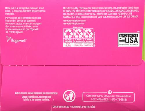 Playtex Sport Tampons, Regular Absorbency, Fragrance-Free - 48ct (Packaging May Vary) PLAYTEXBuy Supplements Australia