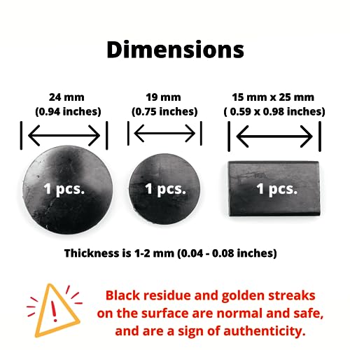 KarelianMasters Shungite Stone Stickers - Natural Stone Adhesive Plates for Phones (Set of 3 Plates) KARELIANMASTERSBuy Supplements Australia