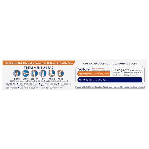 Voltaren Arthritis Pain Relief Gel, Diclofenac Sodium, 1% (NSAID), Clinically Proven Powerful Pain Reliever with Easy Open Flip Top Cap, No Prescription Needed, 5.3oz VoltarenBuy Supplements Australia