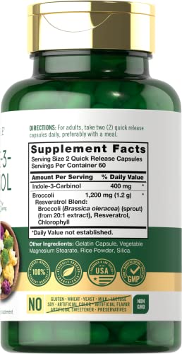 Carlyle Indole-3-Carbinol (I3C) 400mg | 120 Capsules | Advanced Formula CarlyleBuy Supplements Australia