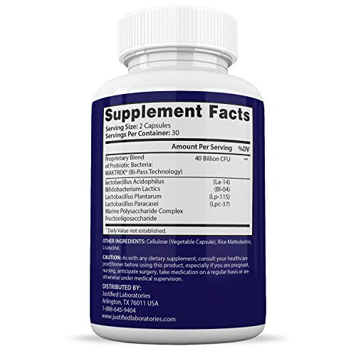 Justified Laboratories (3 Pack) Clear Nails Plus Max Pills 40 Billion CFU Probiotic 60 Caps Justified LaboratoriesBuy Supplements Australia
