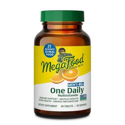 MegaFood Multivitamin for Men 40+ One Daily Mens Multivitamins - Methylated B12, Vitamin D3, B6, C & Zinc, Muscle & Bone Health MegaFoodBuy Supplements Australia