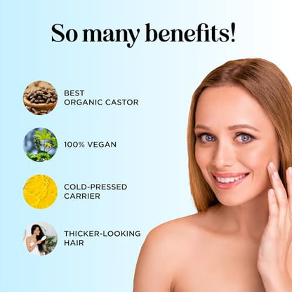 Hexane Free Organic Castor Oil - USDA Organic Castor Oil for Body Detox Hair Growth & Skin Care Maple HolisticsBuy Supplements Australia