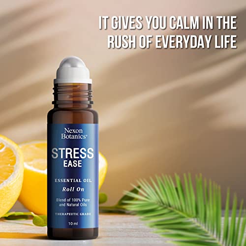 Stress Ease Essential Oil Roll On Blend 10ml - Natural Stress Relief Essential Oils Roll Nexon BotanicsBuy Supplements Australia