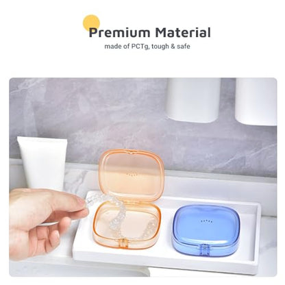Slim Transparent Aligner Case with Magnetic Closure, Small Compact Retainer Holder Fits MaobuliBuy Supplements Australia