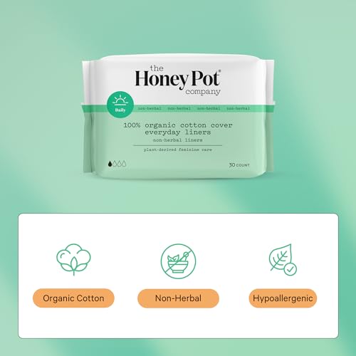 The Honey Pot Company - Non-Herbal Everyday Panty Liners - Organic Pads for Women - Cotton Cover The Honey Pot CompanyBuy Supplements Australia