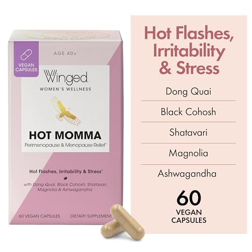 Winged Wellness Hot Momma, Perimenopause & Menopause Supplement - Vegan Menopause Winged WellnessBuy Supplements Australia
