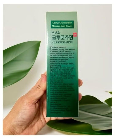 Baeknyencho Glucosamine Body Massage Cream 150ml x 2 EA. Fragrance-Free & Paraben Free. Natural Gel for Massage Therapy GenericBuy Supplements Australia