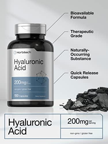 Hyaluronic Acid Supplement | 200 mg | 150 Capsules | Non-GMO and Gluten Free Supple HorbäachBuy Supplements Australia