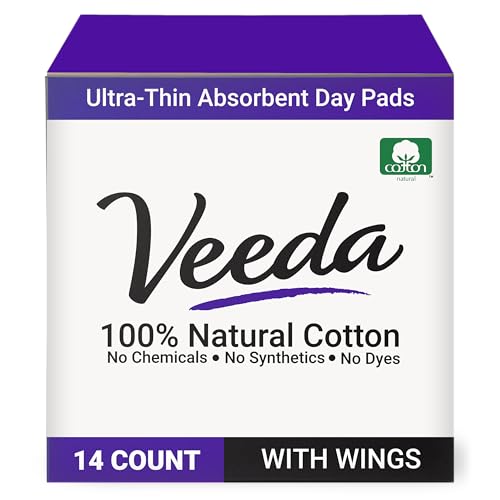 Veeda Ultra-Thin Absorbent Day Pads with 100% Natural Cotton Top Sheet are Always Chlorine VeedaBuy Supplements Australia
