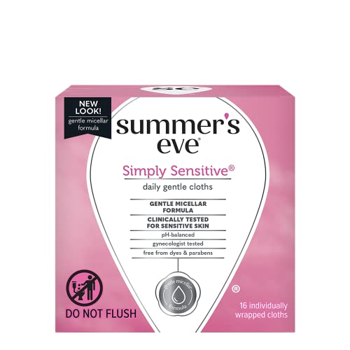 Summer's Eve Feminine Cleansing Cloths | Sensitive Skin | 16 Each | Pack of 2 Pink RhymeBuy Supplements Australia