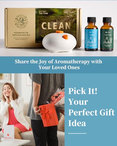 VTS Waterless Diffuser with Essential Oils Set, Tea Tree Essential Oil Aromatherapy Gift Set VEDA TINDA SCENTBuy Supplements Australia