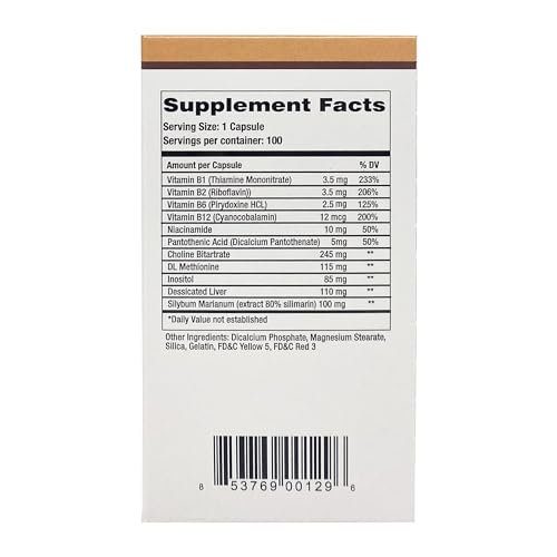 LIPOCHOL, Liver Health, Vitamin and Nutrient Boost (100 Capsules/Pack of 1) LIPOCHOLBuy Supplements Australia
