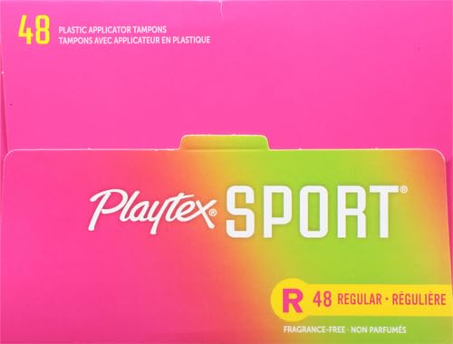 Playtex Sport Tampons, Regular Absorbency, Fragrance-Free - 48ct (Packaging May Vary) PLAYTEXBuy Supplements Australia