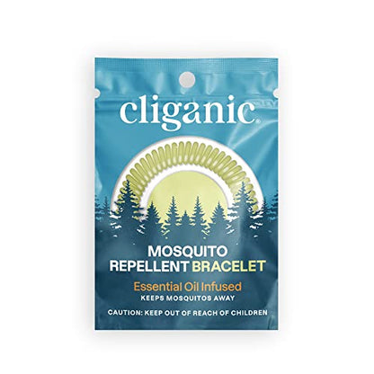Cliganic 25 Pack Mosquito Repellent Bracelets, DEET-Free Bands, Individ CliganicBuy Supplements Australia