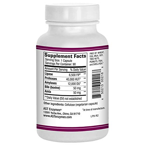 AST Enzymes Lipase-HP Plus – 90 Vegetarian Capsules - Fat Digestion Support – Keto Diet AST EnzymesBuy Supplements Australia