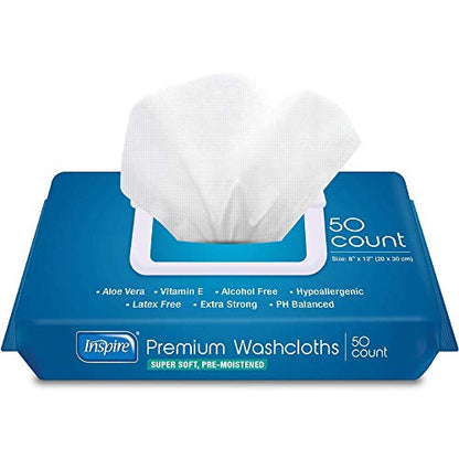 Inspire Adult Wet Wipes, Adult Wash Cloths, Adult Wipes for Incontinence InspireBuy Supplements Australia