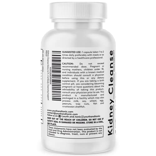 Youth & Tonic Kidney Cleanse Detox for Residual Metabolic Waste & Excess Body Water for Urinary Tract Youth & TonicBuy Supplements Australia