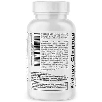 Youth & Tonic Kidney Cleanse Detox for Residual Metabolic Waste & Excess Body Water for Urinary Tract Youth & TonicBuy Supplements Australia