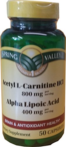Spring Valley - Acetyl L-Carnitine 800mg Plus Alpha Lipoic Acid 400mg, 50 Capsules Heath SecretBuy Supplements Australia