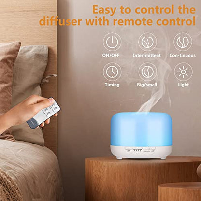 Hianjoo 450ml Essential Oil Diffuser, Electric Aroma Ultrasonic Aromatherapy Fragrant Oil HianjooBuy Supplements Australia