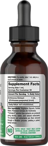 Echinacea Drops Liquid Extract | 2 fl oz | Super Concentrated Tincture | Alcohol Free HorbäachBuy Supplements Australia