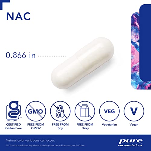 Pure Encapsulations NAC 600 mg - NAC Supplement for Lung Health & Immune Support Pure EncapsulationsBuy Supplements Australia
