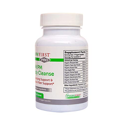 Greens First Full Body AM/PM Cleanse, 20 Veggie Capsules – Supplement for Natural Detox Greens FirstBuy Supplements Australia
